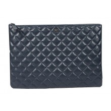 Chanel Clutch Bag Original Cannage Pattern Leather A69254 A69253 Royal JK920KX22