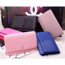 Chanel Clutch Chevron Sheepskin Leather A50048 JK338Ym74