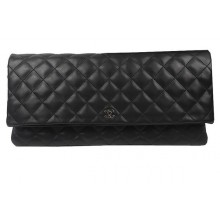 Chanel Clutch Original Sheepskin Leather A82087 Black JK867rd58