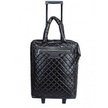 Chanel CoCo Cocoon Quilted Nylon Trolley Case A90184 Black JK936vj67