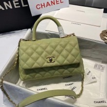 Chanel coco mini flap bag with top handle A92995 Avocado Green JK3479wn15