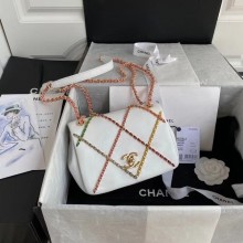 Chanel flap bag AS2382 White & Multicolor JK3498CI68