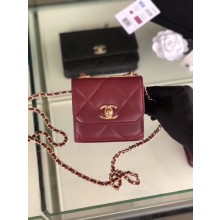 Chanel flap bag Lambskin & Gold-Tone Metal 3797 Purplish JK4582hc46