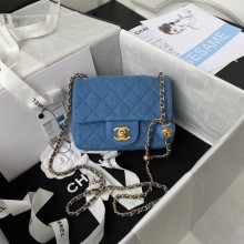 Chanel Flap denim Shoulder Bag AS1115 blue JK2623pB23