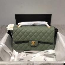 Chanel Flap Shoulder Bag Original Caviar Leather CF1112 green JK5252KX51