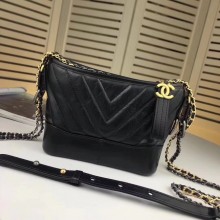 CHANEL GABRIELLE Original leather Hobo Bag A93841 black JK5134uk46