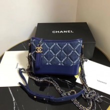 Chanel gabrielle small hobo Denim bag A91810 blue JK4118TP23