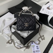 Chanel Grained Calfskin CLUTCH WITH CHAIN AP2758 black JK2376Ea63