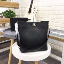 Chanel hobo handbag AS0414 black JK4784dX32