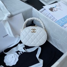 Chanel lambskin top handle bag AP27301 white JK2450iZ66