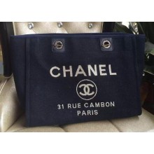 Chanel Medium Canvas Tote Shopping Bag A1679M Black JK171KX86