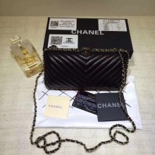 Chanel Minaudiere Metallic Lambskin & Ruthenium-Finish Metal V78985 black JK5000pk20