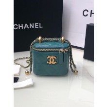 Chanel mini Shoulder Bag Lambskin & Gold-Tone Metal AP2292 blue JK2566EB28