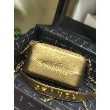 Chanel mini Shoulder Bag Leather B93825 gold JK4611CD62