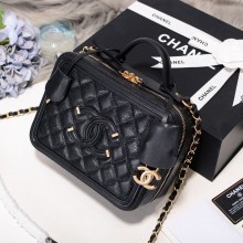 Chanel mini Vanity Case Original A93342 Black JK2891MB38