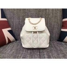 Chanel Original Leather Backpack CHA2590 White JK5964Zw99