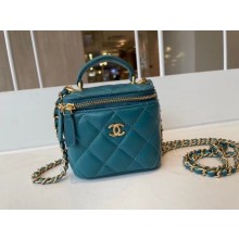 Chanel Original Small classic chain box handbag AP2198 blue JK3193ea89