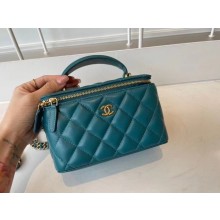 Chanel Original Small classic chain box handbag AP2199 blue JK3188Af99