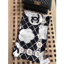 Chanel Scarf CC2853 Black Scarf JK958wn15