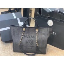 Chanel Shopping bag A66941 dark blue JK4060iv85