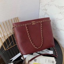 Chanel shopping bag AS2556 Burgundy JK3723Va47