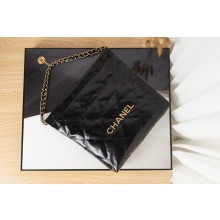 Chanel SHOPPING BAG Calfskin & Gold-Tone Meta AS3261 black JK2909Yf79