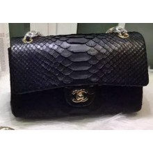 Cheap Chanel 2.55 Series Flap Bags Original Snake Leather A1112SA Black JK368sZ66