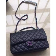 Fake Chanel 2.55 Series Double Flap Bag Original Lambskin Leather A1112 Black JK356ny77