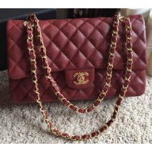 Fake Chanel 2.55 Series Flap Bag Original Caviar Leather A1112 Burgundy JK829bz90