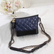 Fake Chanel Gabrielle Calfskin Leather Shoulder Bag 8122A Blue JK5773uQ71