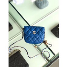 Fake Chanel Sheepskin Original Leather Pocket AP1461 blue JK3984qZ31