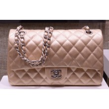 Hot Replica Chanel 2.55 Series Flap Bag Gold Original Caviar Leather A1112 Silver JK365wR89