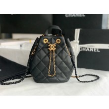 Knockoff Chanel Calfskin Backpack Original Leather AS3211 black JK2337Lg61