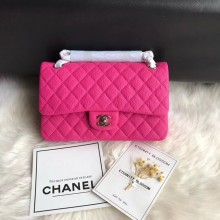 Replica Chanel Flap Shoulder Bag Original Deer leather A1112 rose silver chain JK5082rH96