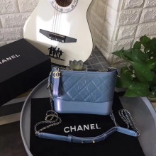 Replica Chanel gabrielle small hobo bag B91810 blue JK4617DY71