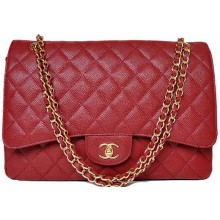 Replica Chanel Maxi Quilted Classic Flap Bag Burgundy Cannage Patterns A58601 Gold JK688YP94