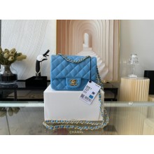 Replica Chanel MINI Flap Bag Original Sheepskin Leather 1115 sky blue JK2625zR45