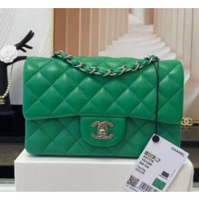 Replica Chanel MINI Flap Bag Original Sheepskin Leather 1116 Green JK2684YP94