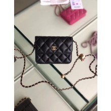 Replica Chanel Sheepskin Original Leather Pocket AP1461 black JK3996ED66