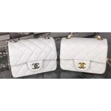 Replica Cheap Chanel Classic Flap Bag Original Sheepskin Leather A5171 White JK493Mq48