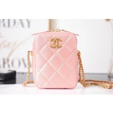 Replica Top Chanel mini Shoulder Bag Grained Calfskin AS2857 pink JK3009Cq58