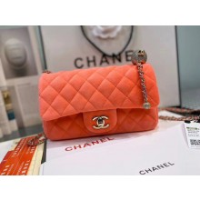 Replica Top Chanel Original Small velvet flap bag AS1792 orange JK3972ll80