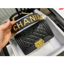 Small boy chanel handbag AS67085 black JK4017Ag46