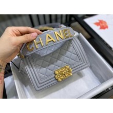 Small boy chanel handbag AS67085 grey JK4015dN21