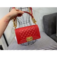 Small boy chanel handbag AS67085 red JK4016UW57