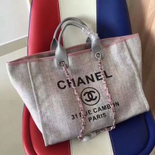 Top Chanel Deauville Tote Bag Original Canvas Leather A68047-4 JK5654lE56