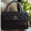 AAA Replica Chanel Classic Top Handle Bag Original Sheepskin Leather A92236 Black JK463cf50