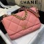 AAAAA chanel 19 large flap bag AS1162 pink JK3595aM93