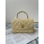 Best 1:1 Chanel mini flap bag with top handle AS2477 Cream JK3342eT55