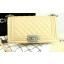 Best Boy Chanel Flap Bag Original Apricot Pearl Sheepskin Leather A67086 Silver JK797Ml87